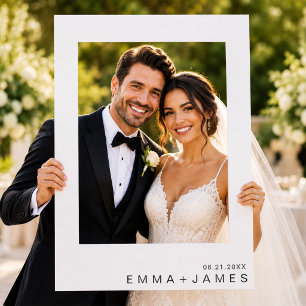 Ultra Minimalist Wedding Simple Photo Prop Selfie Frame