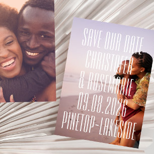 Ultra Modern 2 Full Photos Big Bold Detail Wedding Save The Date