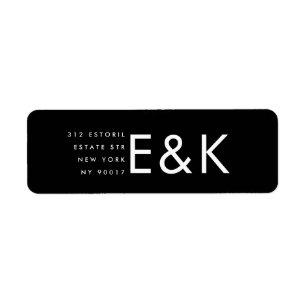 Ultra Modern Bold Big Monogram Simple Label