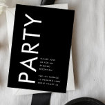 Ultra Modern Bold Big Monogram Simple Wedding Enclosure Card<br><div class="desc">This fantastic clean, tidy well designed modern minimal yet very playful bold monogram & text placement in Black and White for minimalistic style, however is customizable to other colors and is part of a unique suite and collection by Phrosne Ras Design. This would be great for those planning a fun...</div>