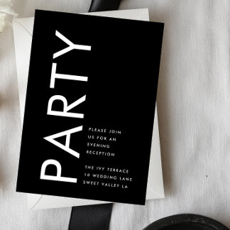Ultra Modern Bold Big Monogram Simple Wedding Enclosure Card