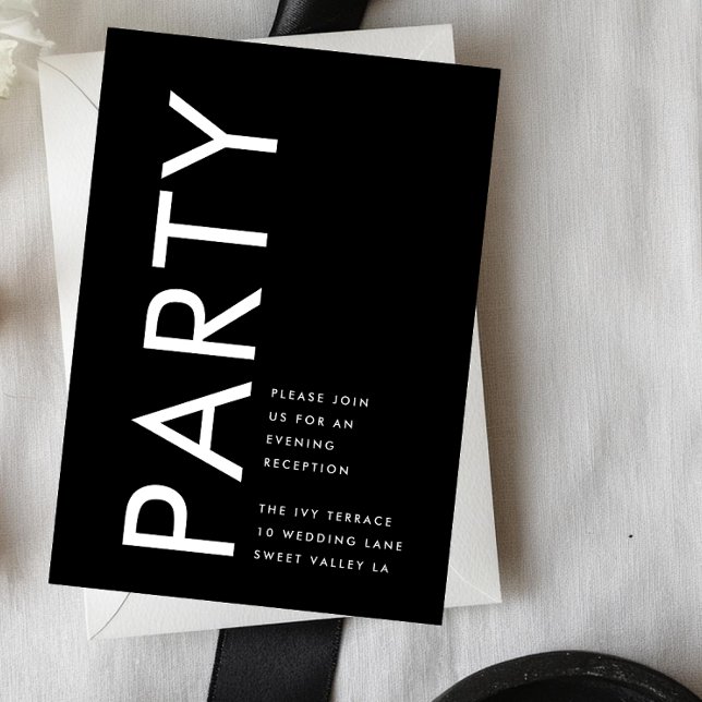 Ultra Modern Bold Big Monogram Simple Wedding Enclosure Card (Creator Uploaded)