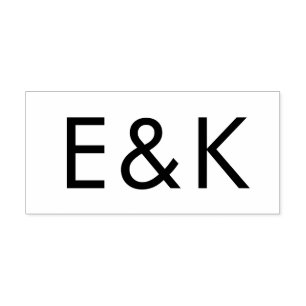 Ultra Modern Bold Monogram Wedding Return Self-inking Stamp