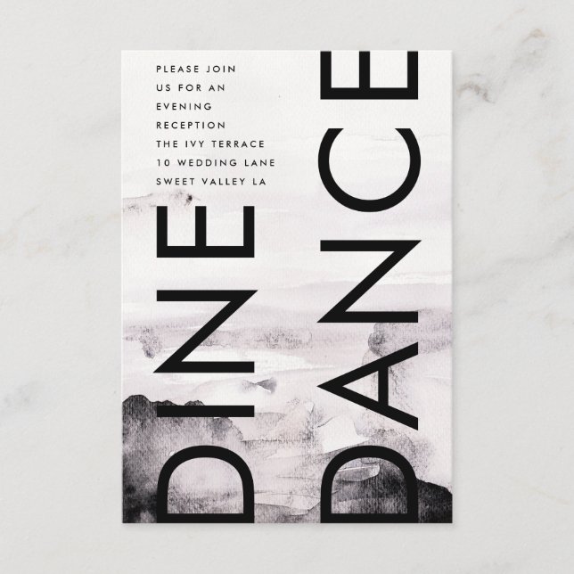 Ultra Modern Gender Neutral Wedding Enclosure Card (Front)