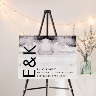 Ultra Modern Gender Neutral Wedding Foam Board