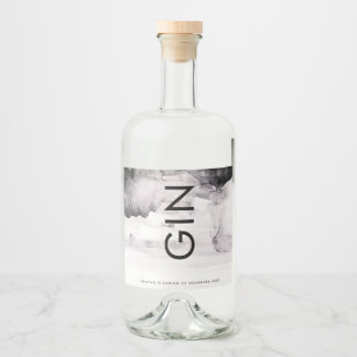 Ultra Modern Gender Neutral Wedding Liquor Bottle Label
