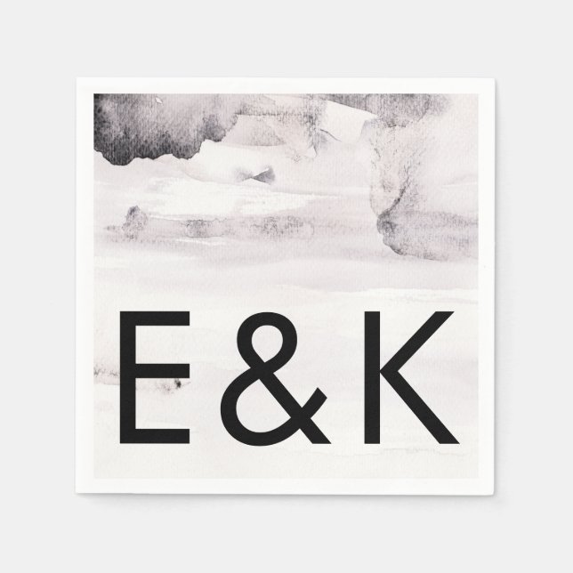 Ultra Modern Gender Neutral Wedding Napkins (Front)