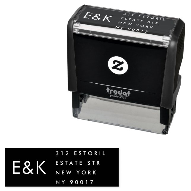 Ultra Modern Gender Neutral Wedding Self-inking Stamp (In Situ)