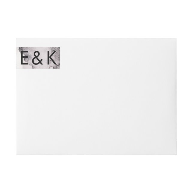 Ultra Modern Gender Neutral Wedding Wrap Around Label (Front)