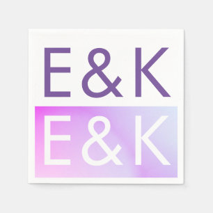 Ultra Modern Gradient Purple Fall Wedding Napkins