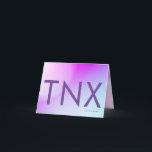 Ultra Modern Gradient Purple Fall Wedding Thank You Card<br><div class="desc">This is part of a collection - please contact us for any additional information</div>