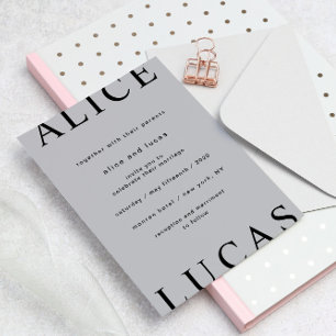 Ultra Modern Layout Elegant Script Wedding Invitation