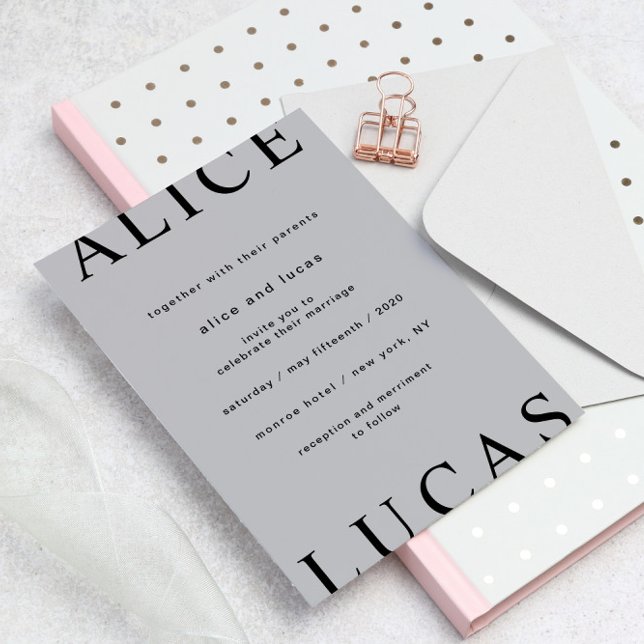 Ultra Modern Layout Elegant Script Wedding Invitation (Creator Uploaded)