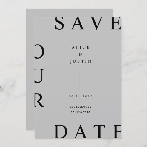 ultra modern layout Save the Date Invitation