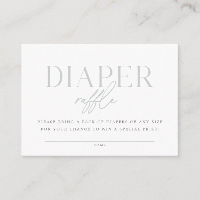 Ultra-Modern Minimal Pale Blue Baby Shower Enclosure Card (Front)