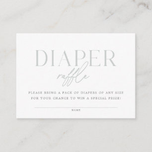 Ultra-Modern Minimal Pale Blue Baby Shower Enclosure Card