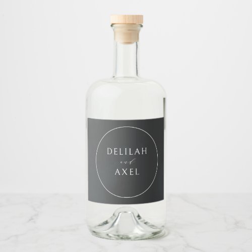 Ultra_Modern Minimalist Black and White Liquor Bottle Label