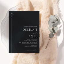 Ultra-Modern Minimalist Black and White Wedding