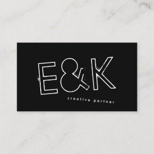Ultra Modern Outline Big Funky Script Artist Business Card