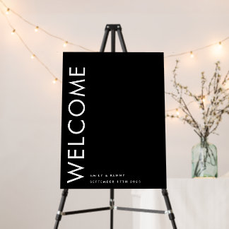 Ultra Modern Simple Double Wedding Welcome Sign