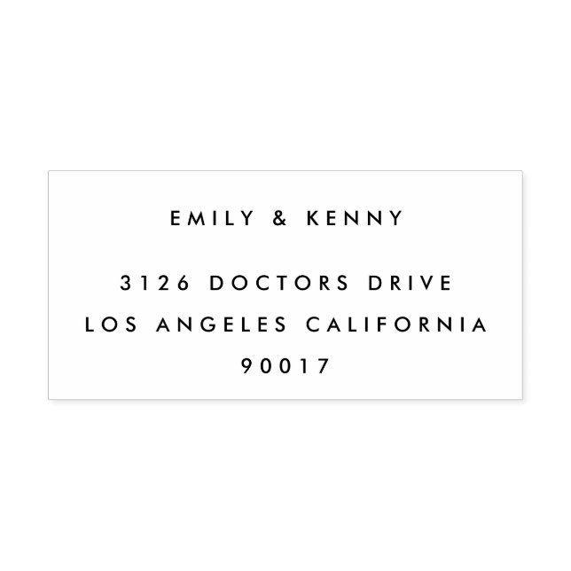 Ultra modern Simple Plain Wedding Return Self-inking Stamp (Design)