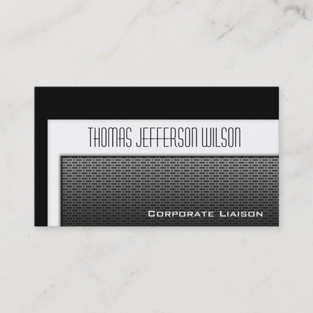 Ultra Modern Steel Professional Business Cards (Front)