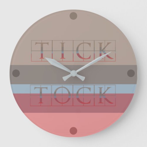 Ultra_Modern Typographic Tick Tock Large Clock