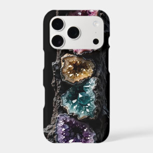 Ultra Narrow Crystal Geode Tower - Gold Teal Magen iPhone 17 Pro Case