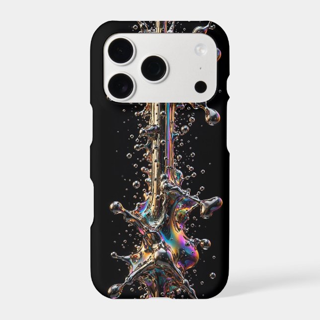Ultra Narrow Liquid Chrome Explosion - iPhone Case (Back)