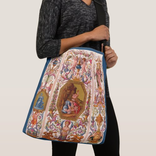 ultra opulent 17th century Baroque print Crossbody Bag