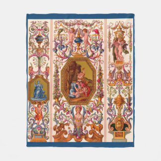 ultra opulent 17th century Baroque print Fleece Blanket