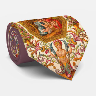 ultra opulent 17th century Baroque print Neck Tie