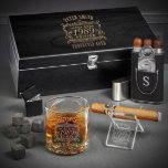Ultra Rare Edition Gift Set with Whiskey Glass<br><div class="desc">Make the most out of every celebration or time you want to unwind with a personalized cigar gift set! Includes a glass, cigar case, cutter, acrylic cigar stand, velour bag, nine whiskey stones, lighter, black paper filling, and black gift box. What better time to enjoy a cigar than when everything...</div>