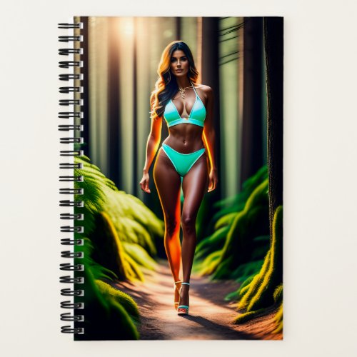 ultra realistic girl wearing in bikini Notebook