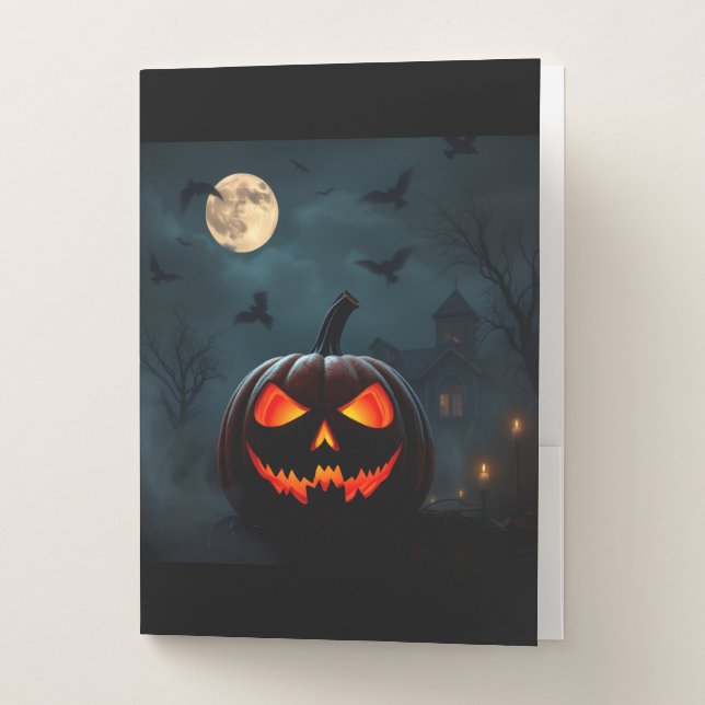 Ultra-Realistic Halloween Horror Poster Pocket Folder (Front)