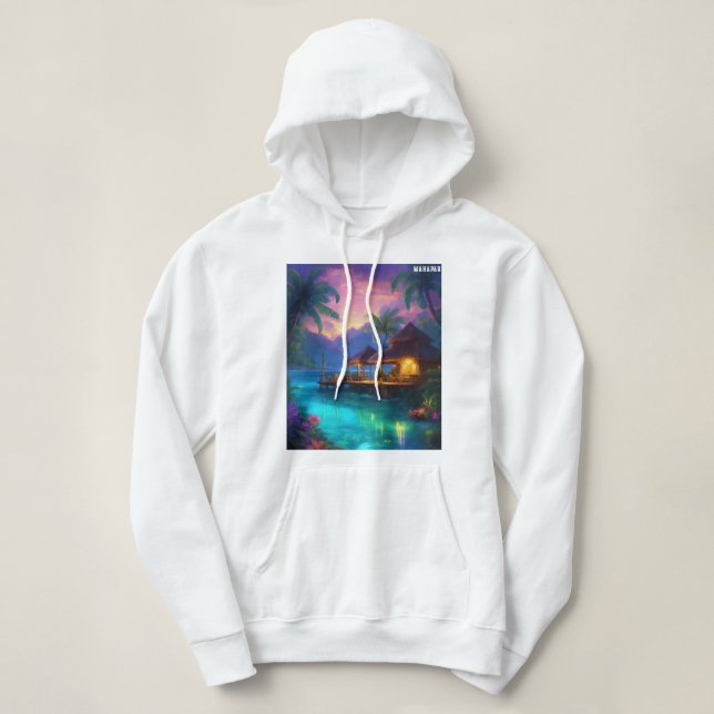 Ultra Realistic Polynesian Fantasy Painting Hoodie (Design Front)