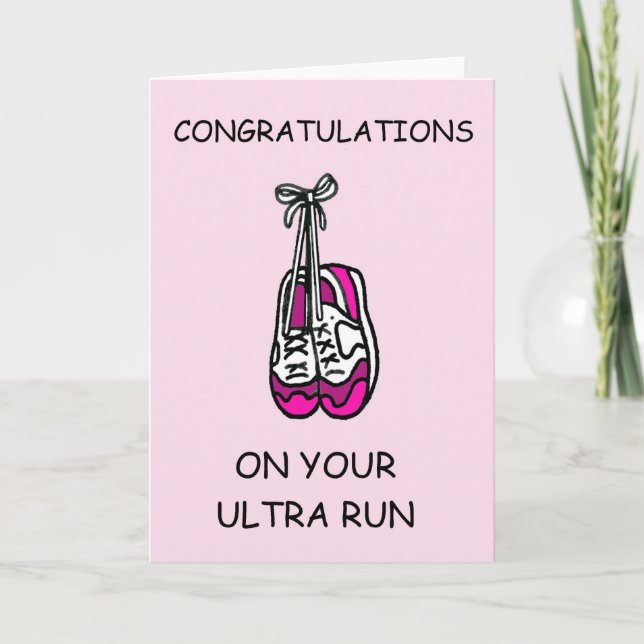 Ultra Run Congratulations for Her Card (Front)
