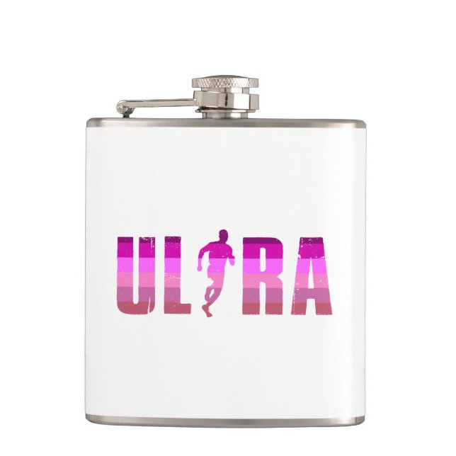 Ultra Running Pink Purple Rainbow Flask (Front)