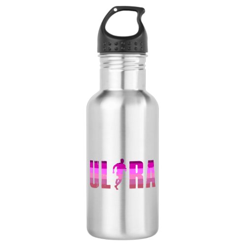 Ultra Running Pink Purple Rainbow Stainless Steel Water Bottle