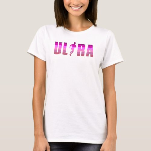 Ultra Running Pink Purple Rainbow T_Shirt