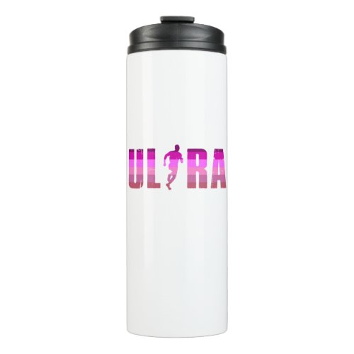 Ultra Running Pink Purple Rainbow Thermal Tumbler