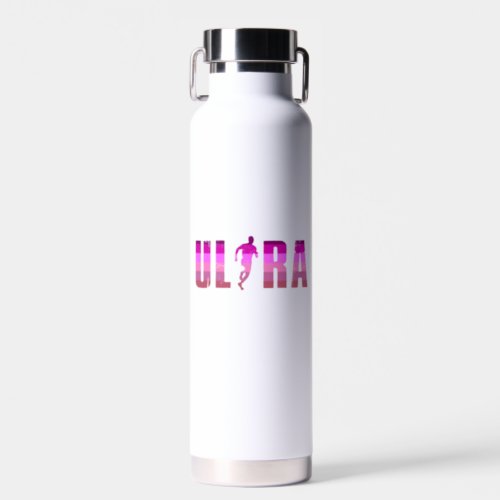 Ultra Running Pink Purple Rainbow Water Bottle