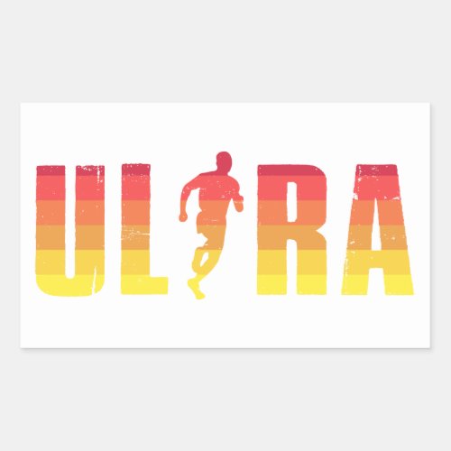 Ultra Running Rectangular Sticker
