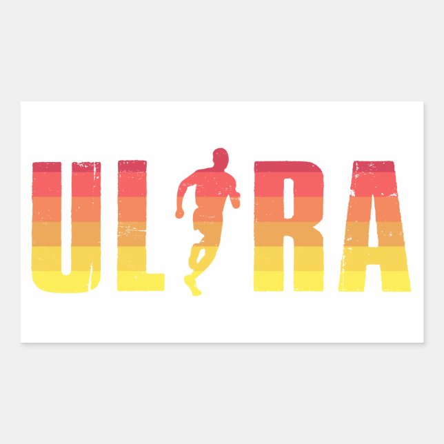 Ultra Running Rectangular Sticker (Front)