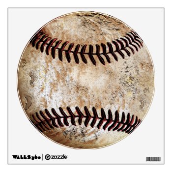 Ultra Rustic Vintage Baseball Wall Decal by YourSportsGifts at Zazzle