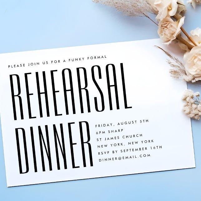ULTRA SIMPLE MODERN BOLD WEDDING REHEARSAL DINNER INVITATION (Creator Uploaded)