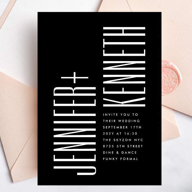 Ultra Simple Modern Minimalist Editable Wedding Invitation (Creator Uploaded)
