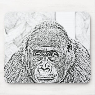 ultra sketch gorilla mouse pad