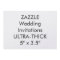 ULTRA-THICK 360lb 5” x 3.5" Wedding Invitations
