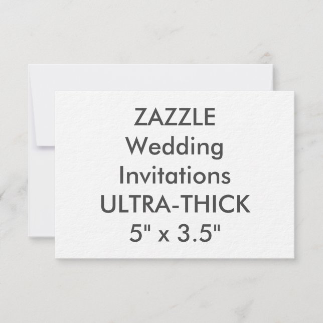 ULTRA-THICK 360lb 5” x 3.5" Wedding Invitations (Front)